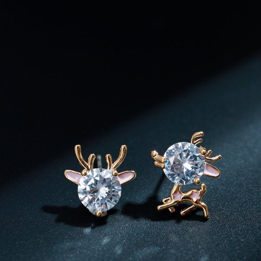 Christmas Elk Deer animal earrings gift for Christ